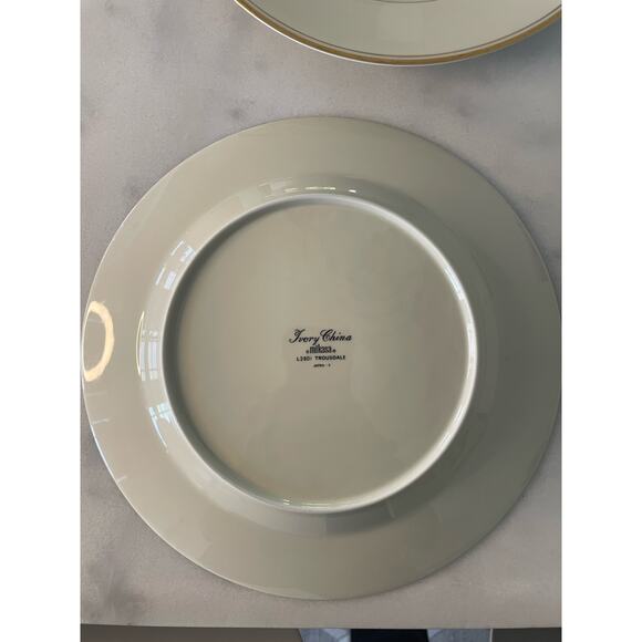Mikasa Trousdale L2801 Japan-E Ivory China Dinner Plates (2). NEW 10-7/8" - Picture 3 of 5